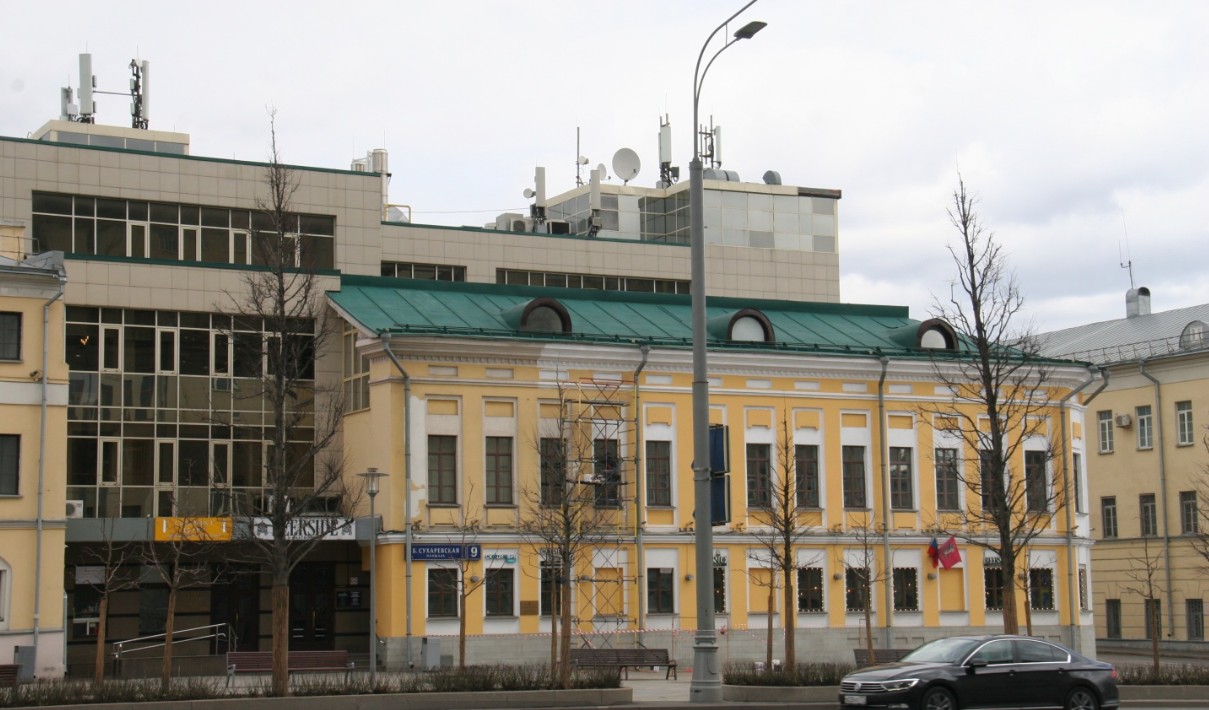 фасад дома, здание по адресу г Москва, Большая Сухаревская пл, д 9